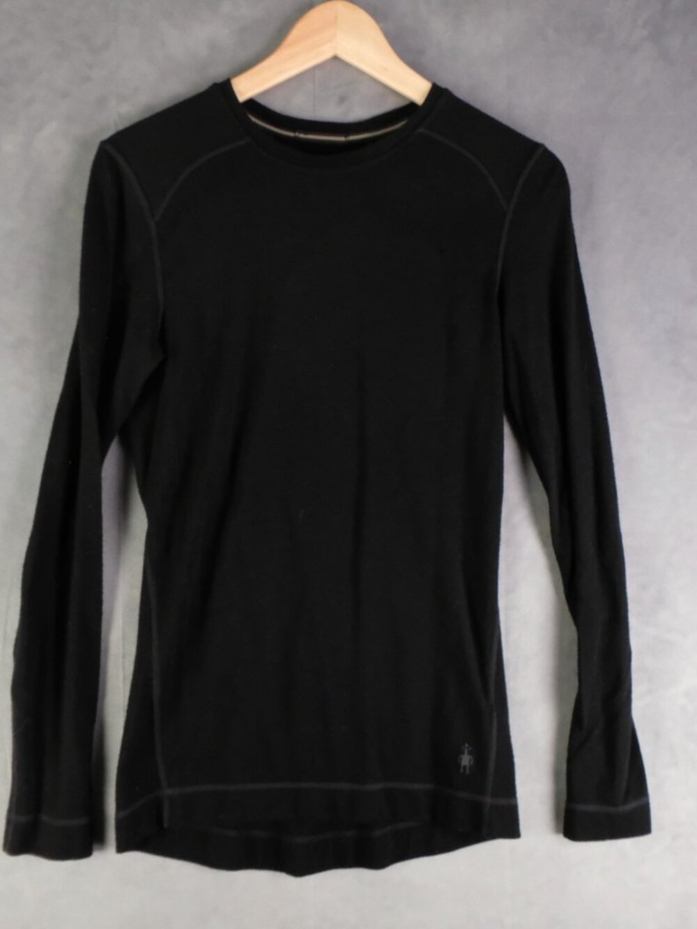 Smartwool Shirt Womens Meduum Black Merino 250 Base Layer Stretch Hiking Fitted